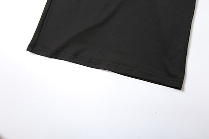 Mesh Patchwork V Neck Sheath Dress with Split Long Sleeves | noémi