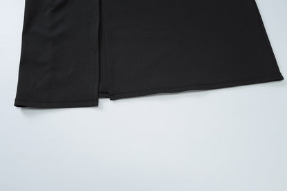 Strappy Backless Maxi Dress with High Slit | noémi