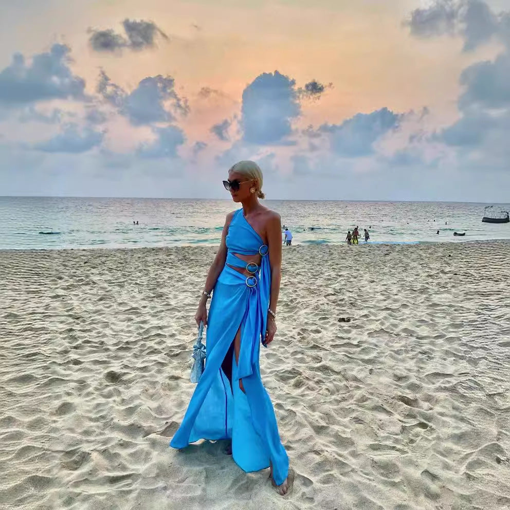 Strap Sleeveless Dress with Irregular Hemline | noémi