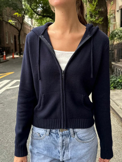 Woolen Long Sleeve Hoodie Coat for Women | noémi