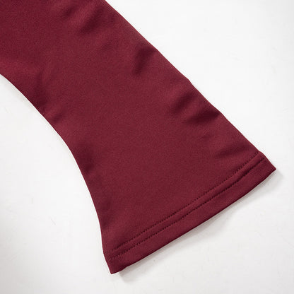 Women Off Shoulder Long Sleeve Dress with High Waist and Short Hem | noémi