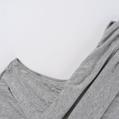 Off Shoulder Long Sleeve Wrap Top | Foldover Neckline | noémi
