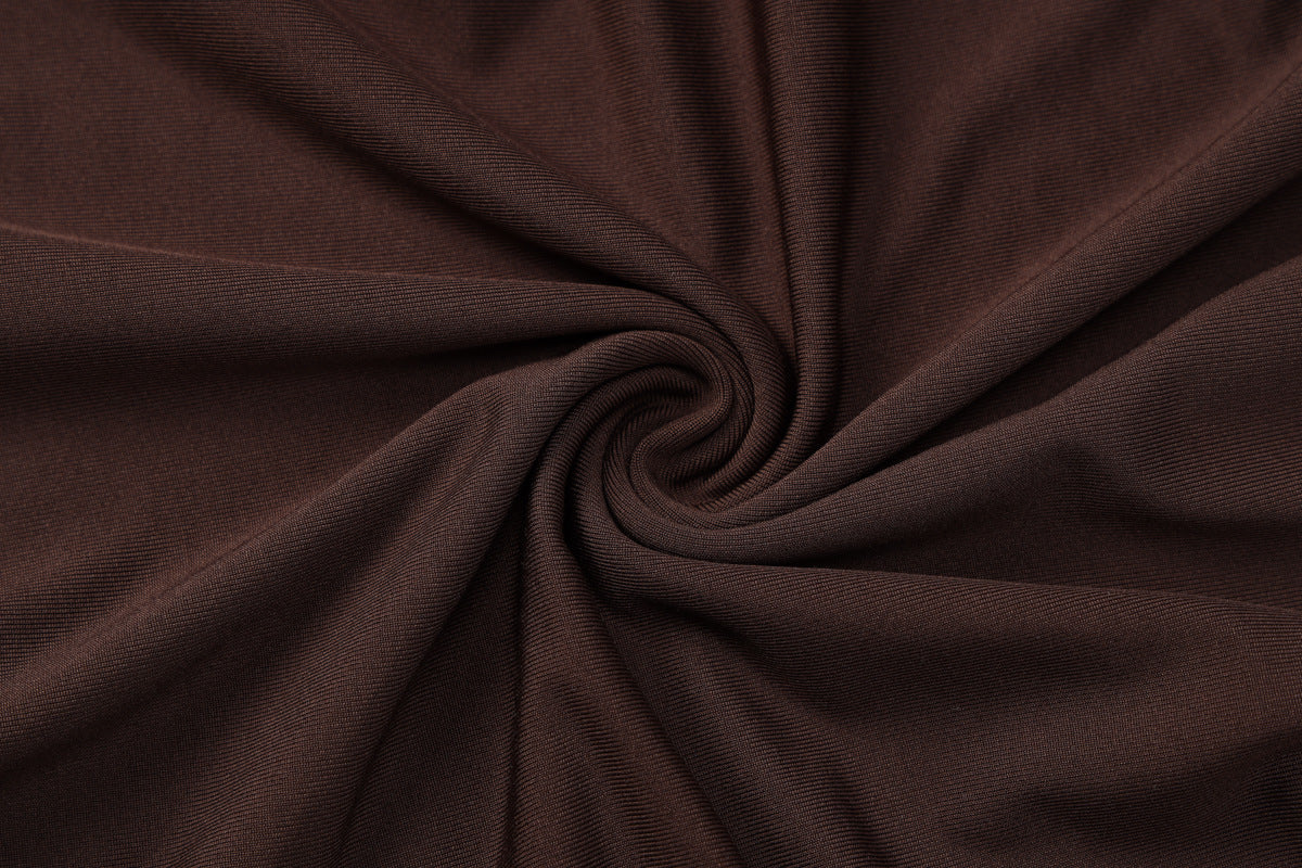 Womens Solid Color Slim Sheath Dress with Metal Ring Halter Backless | noémi