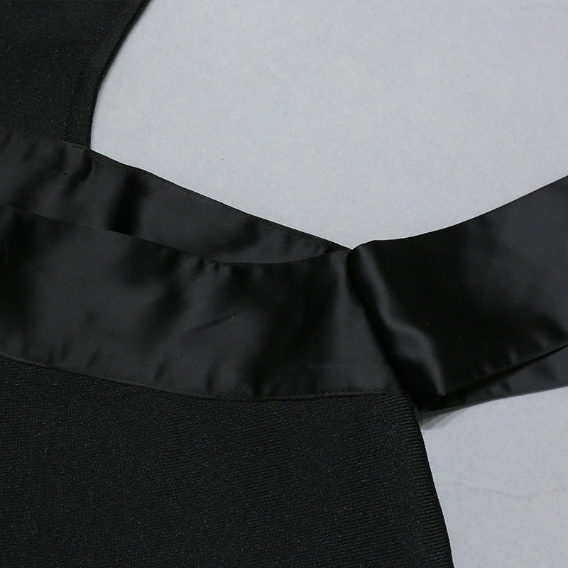 Halter Bandage Dress with Hem | Slim Fit Backless Design | noémi