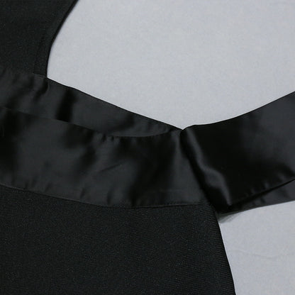 Halter Bandage Dress with Hem | Slim Fit Backless Design | noémi