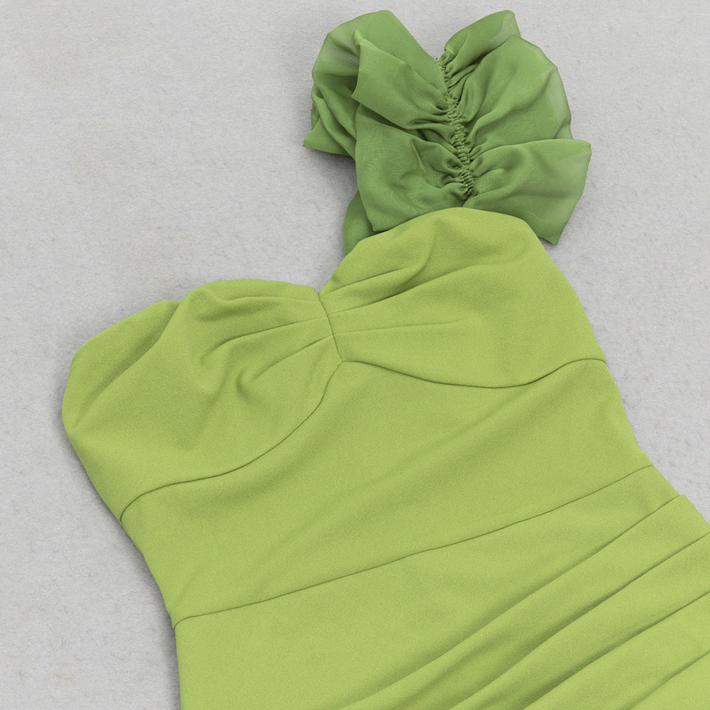 Green One Shoulder Bodycon Dress | noémi