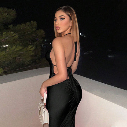 Womens Backless Sheath Dress | Sleek Slim Fit Dress | noémi