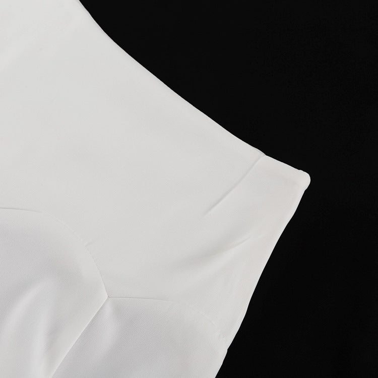 Satin TwoPiece Set | HighGrade Skirt & Round Neck Short Sleeve Cardigan Top | noémi