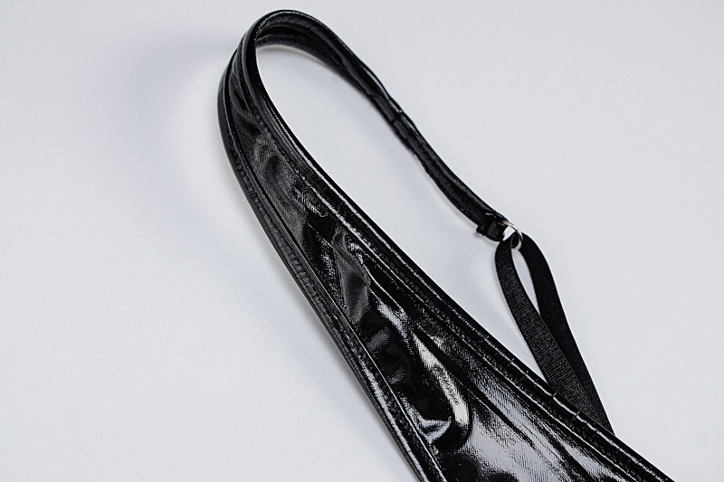 Metallic Faux Leather Cutout Camisole Dress Backless | noémi