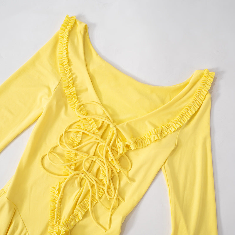 Womens Lace Trim Off Shoulder Dress with Sweetheart Neckline | noémi