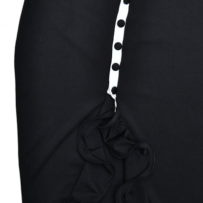 Bell Sleeve Bodycon Dress | Single Breasted Side Slit | noémi