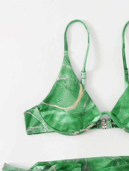 Women’s 3 Piece Printed Tie Dye Bikini Set | noémi