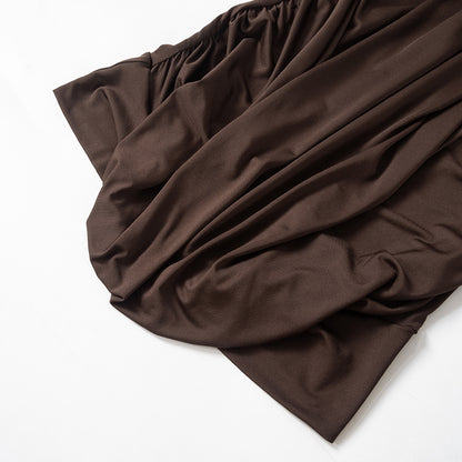 Solid Color Halter Neck Tube Top with High Waist Dress | noémi