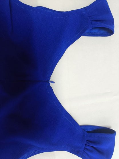 VCut Wide Shoulder Strap Red Dress | Slim Sheath Fishtail Dress for Women | noémi