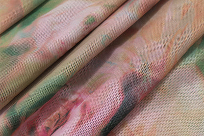 Floral Mesh Corset Maxi Dress | Ruched Gown with Thigh Slit | noémi