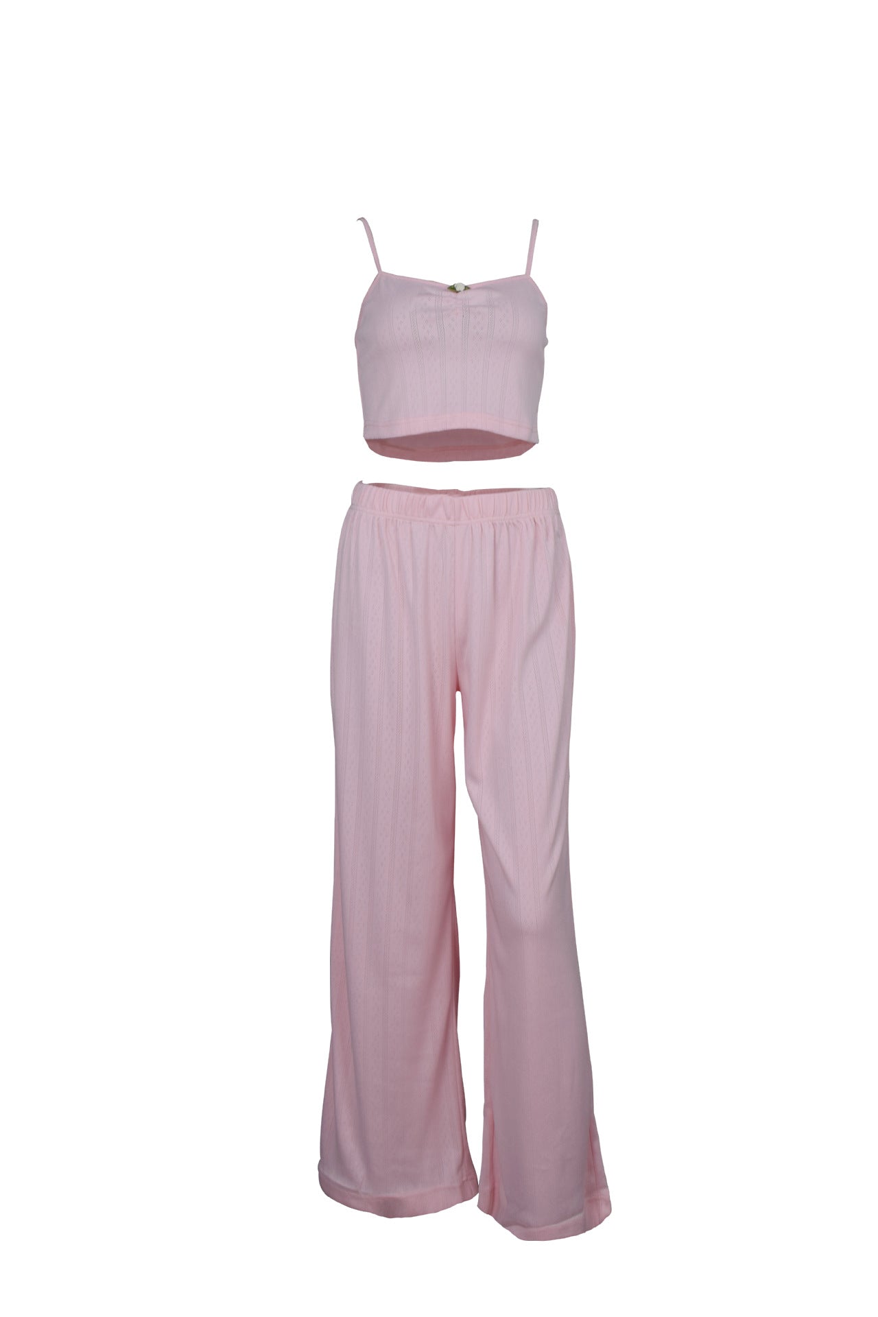 Womens Two Piece Set | Trousers Suspenders Vest | Lightweight Pajama Lounge Wear | noémi