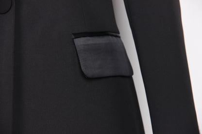 Satin Blazer Pant  with Fur Set for Women | noémi