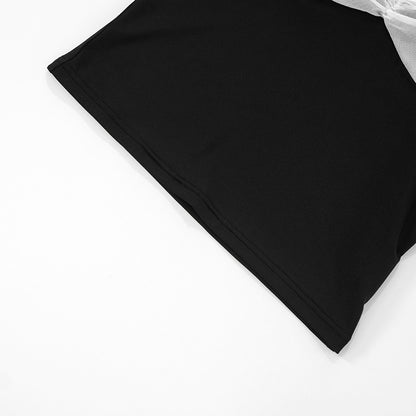 Two Tone Mesh Contrast Cami Top | Ruched Bust | noémi