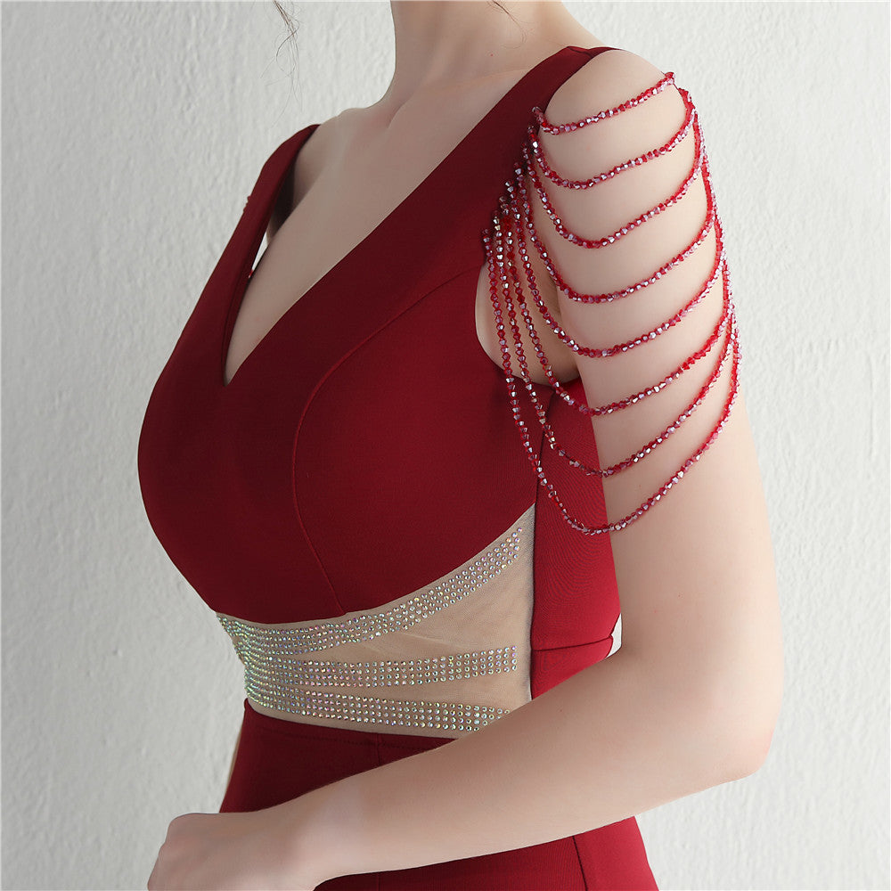 Rhinestone Beaded Gown | Long Dress | noémi