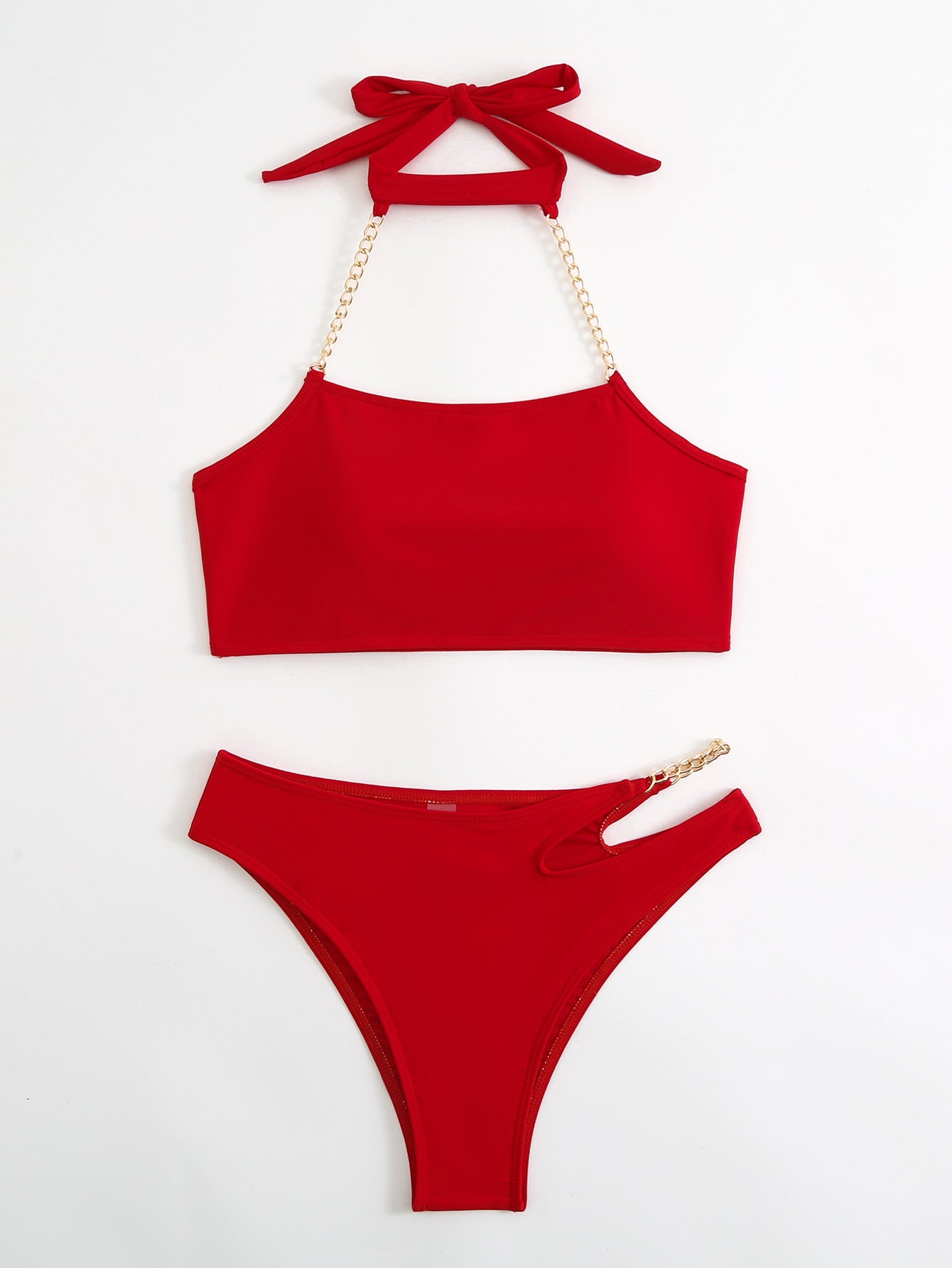 Solid Color Split Design Bikini Swimsuit for Women | noémi
