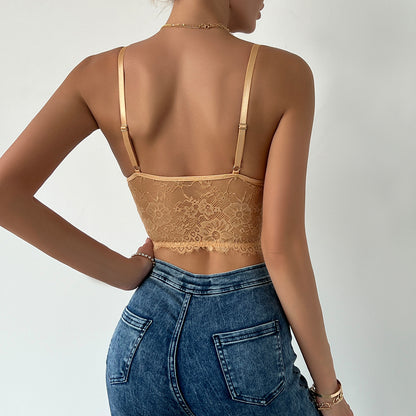 Lace Bralette Top | Eyelash Lace Crop Camisole | noémi