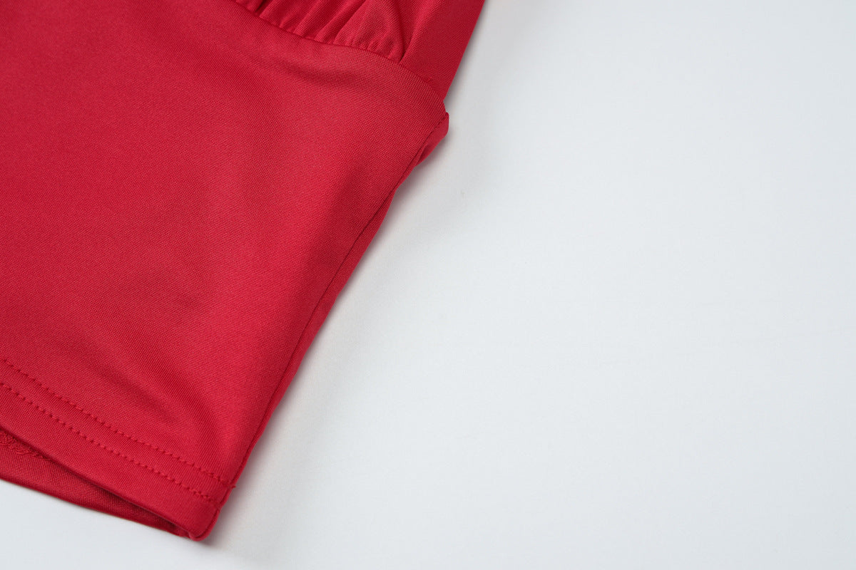 Women's Deep V Plunge Halter Crop Top with Metal Accent | Backless, Tied Tube Style | noémi