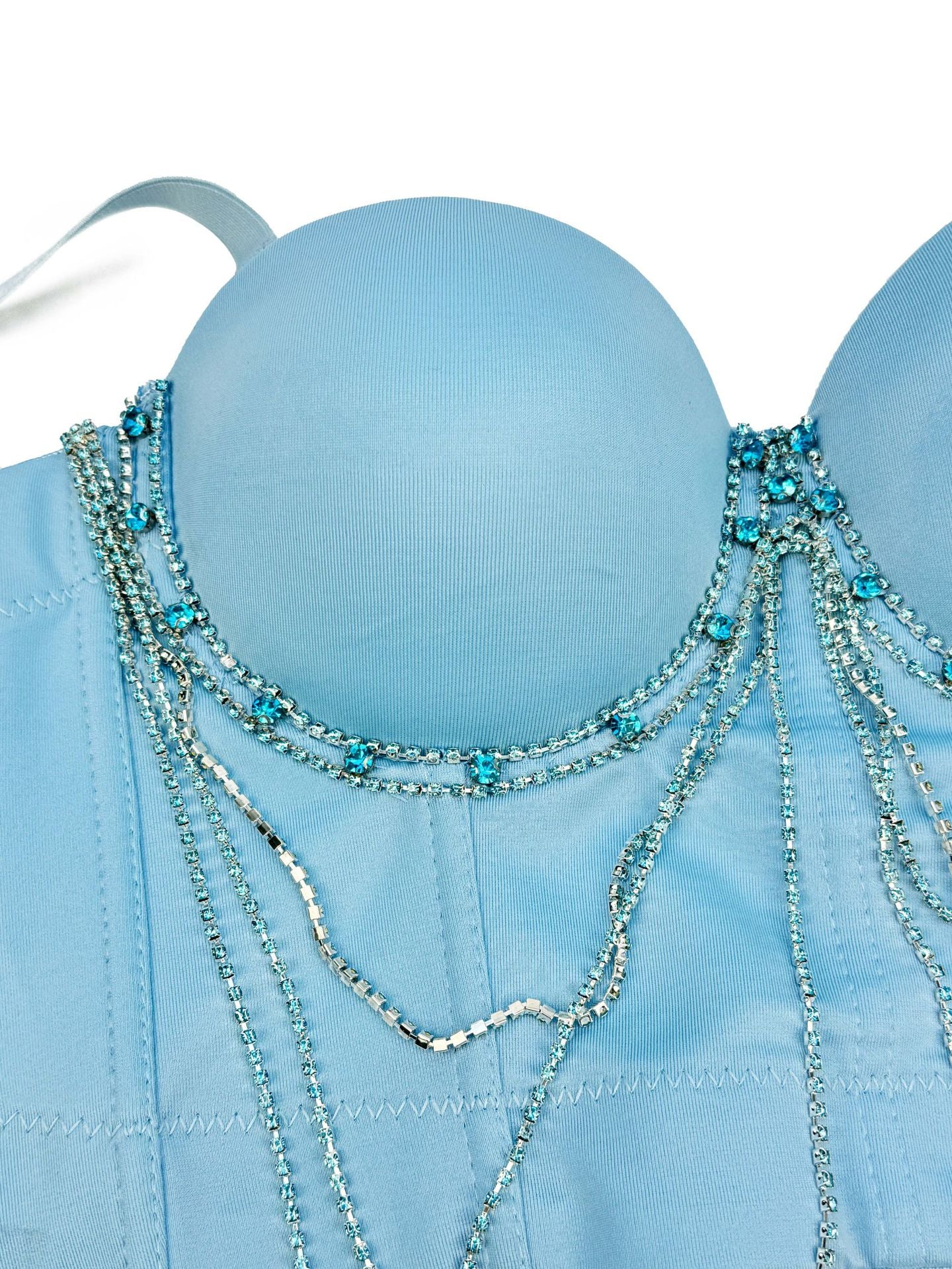 Tassel Chain Camisole | Corset Bra with Sparkling Boning | noémi `