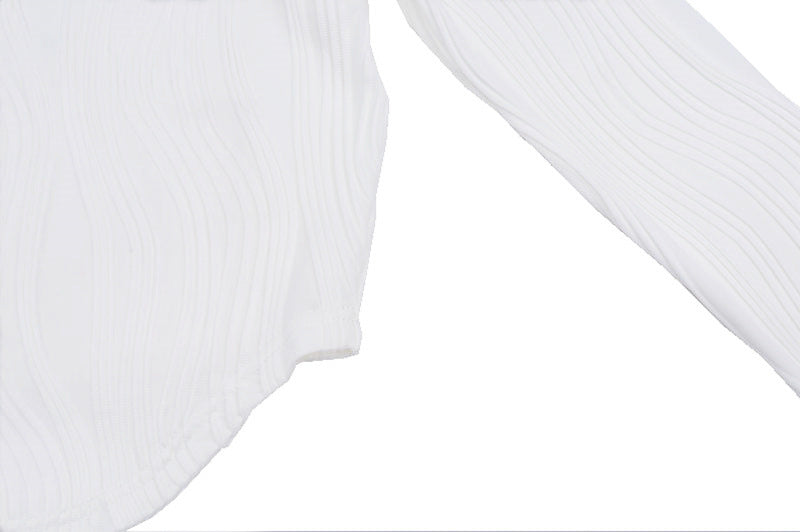 White Fitted Ribbed Knit Top | Womens Long Sleeve Sweater | noémi