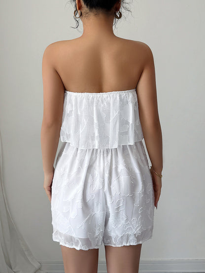 Strapless Ruffle Romper for Women | Tube Top Jumpsuit | noémi