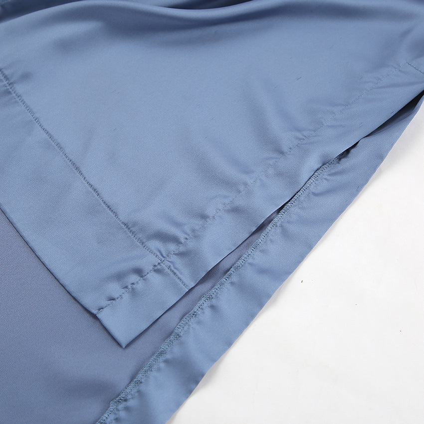 Satin Slit Dress | Waist Slimming Gown | noémi