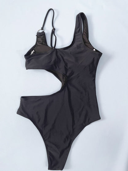 Womens One Piece with Hollow Cutouts | Solid Color Form Fitting Design | noémi