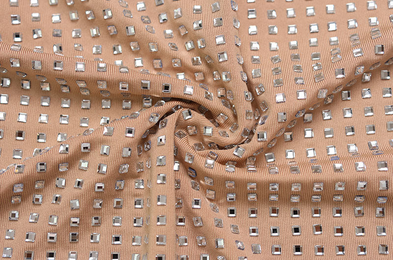 Womens Rhinestone Halter Backless Mini Dress with Slim Fit Silhouette | noémi