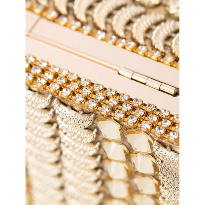 Shiny Rhinestone Clutch Bag | Glam Small Square Evening Purse for Weddings & Parties | noémi