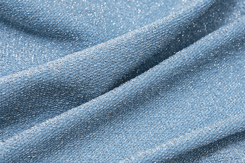 Rhinestone Halter Crop Top | Sparkling Slim Fit with Spaghetti Straps | noémi