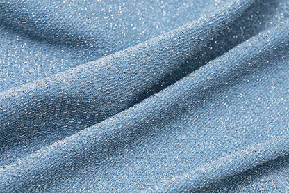 Rhinestone Halter Crop Top | Sparkling Slim Fit with Spaghetti Straps | noémi