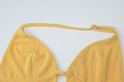 Womens Dress | Hollow Out Cutout | Backless VNeck Slim Fit Halter Maxi Dress | noémi