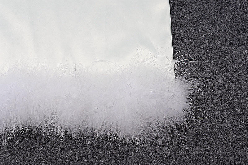 White Furry Tube Dress | Off Shoulder Mini with Gloves | noémi