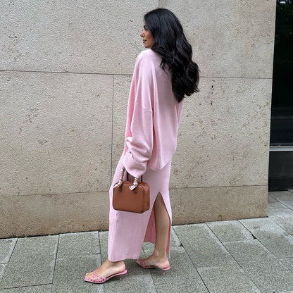 Knitted Long Sleeve Cardigan Camisole Skirt Set | Cozy Three Piece Sweater Set for Women | noémi