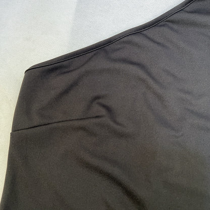 Womens One Shoulder Slim Sheath Dress | Split Hem with Furry Stitch Detailing | noémi