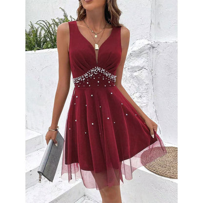 French Style | Sleeveless | Braces Strap | Slim Fit | Mini Dress | noémi