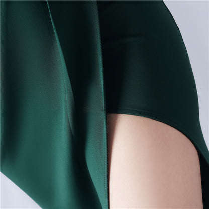 One Shoulder Floral Gown | High Slit Formal Dress | noémi