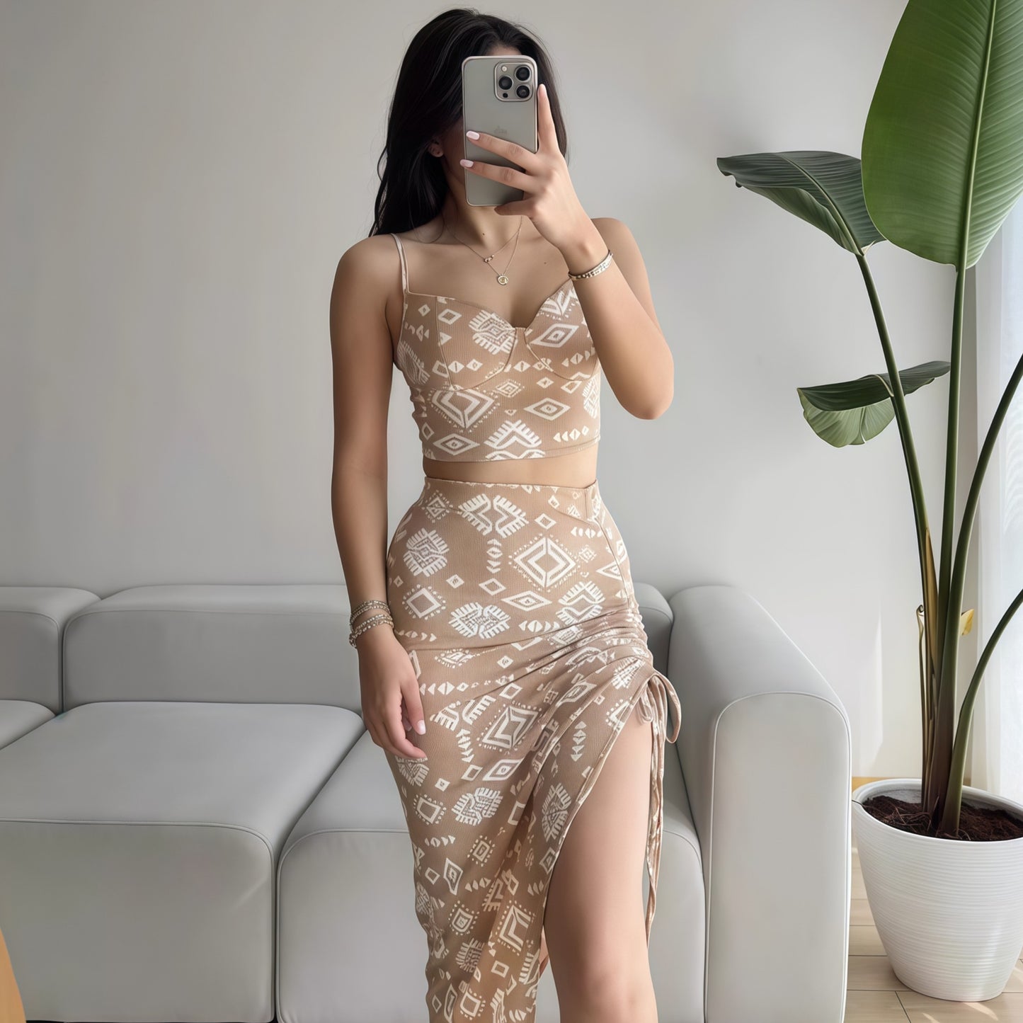 Floral Two Piece Set | Camisole Midi Skirt | noémi