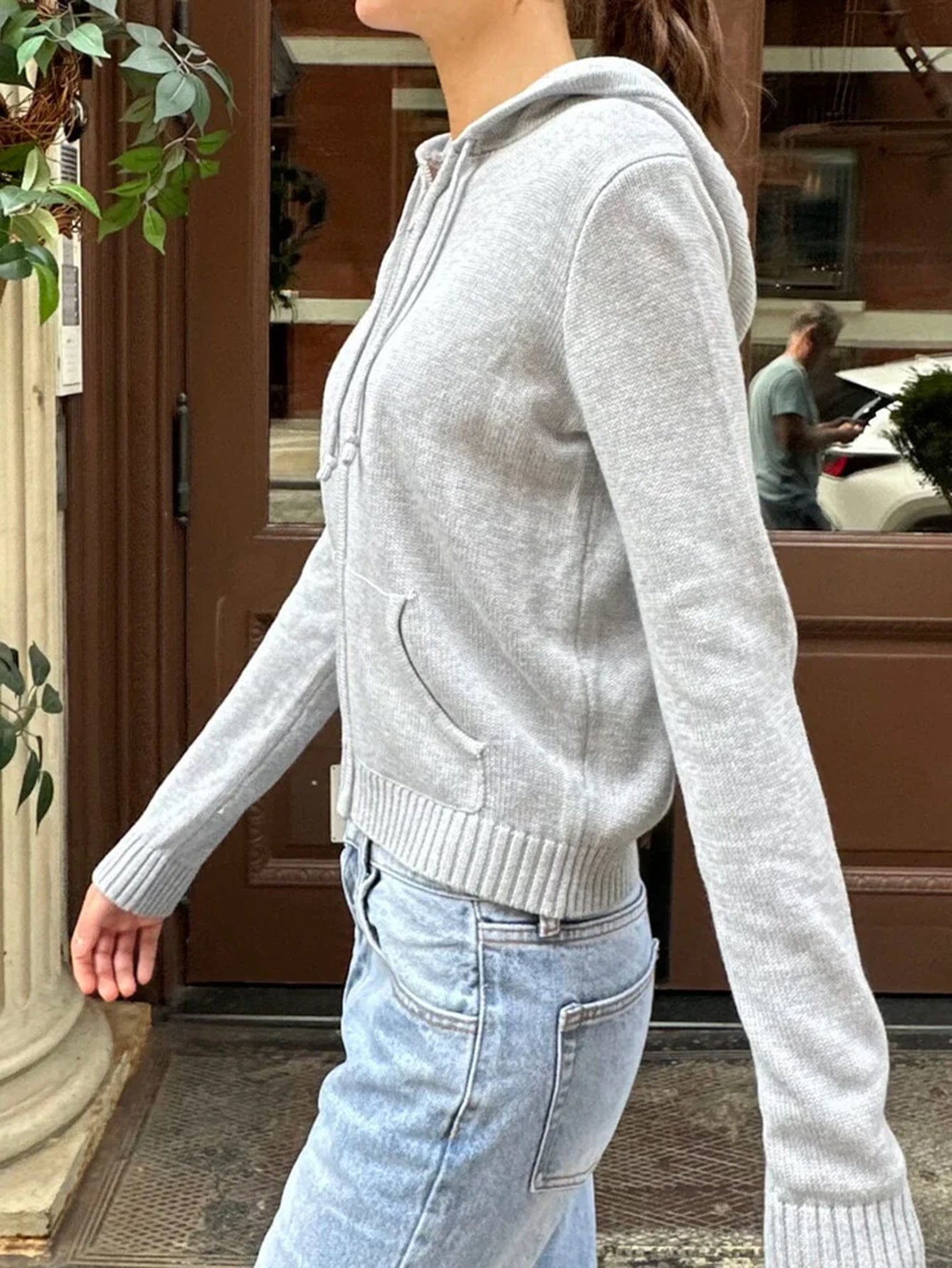 Woolen Long Sleeve Hoodie Coat for Women | noémi