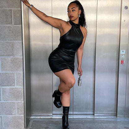 Stand Collar Sleeveless Waist Sheath Dress | noémi