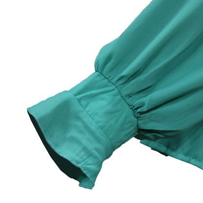 Womens Lantern Sleeve Chiffon Shirt Top | noémi