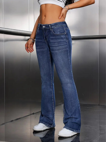 Women’s Stretch Blue Flared Jeans | noémi