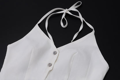 Womens Cropped Halter Top | Hollow Out Cutout Camisole | noémi