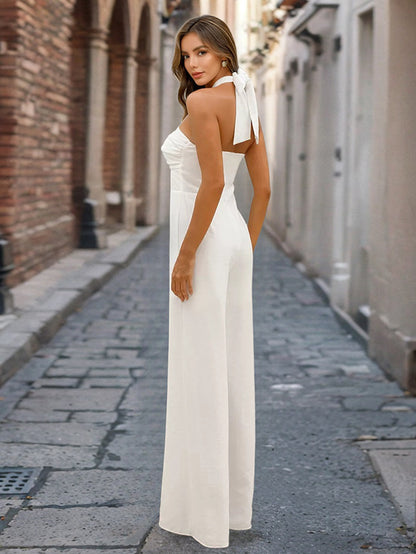 Women’s Sexy Halter Jumpsuit | Summer Tube Top, Slim Fit, Straight Leg Pants | noémi