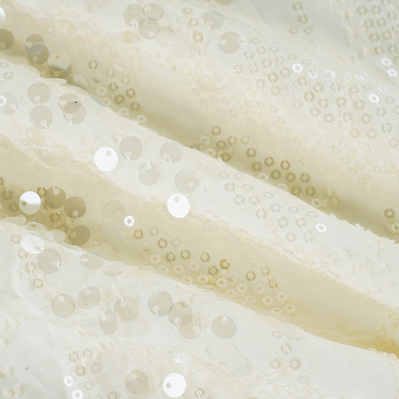 Womens Dress with Sequins Swing Collar and Pleated Hem | noémi