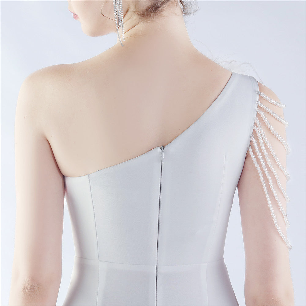 Beaded Ostrich Feather Dress | noémi